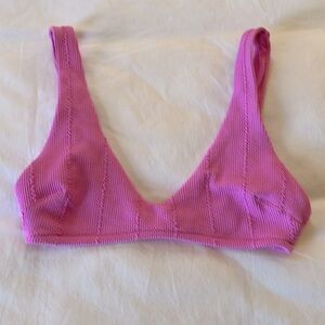 Aerie Bikini Top with Scoop Neck in Hot Pink. XS.